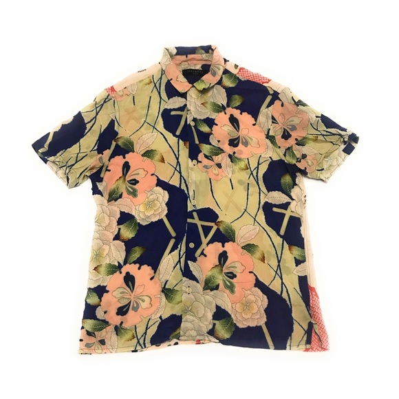 All Saints Tops - Allsaints Zapata Shirt Camp Collar Vacation Floral